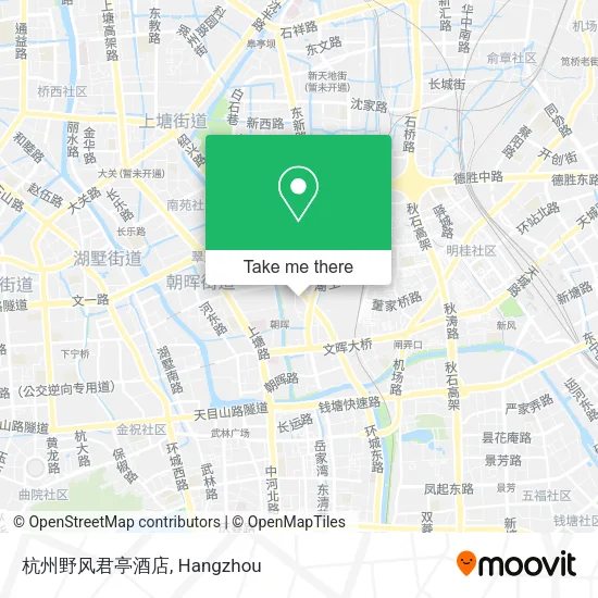 杭州野风君亭酒店 map