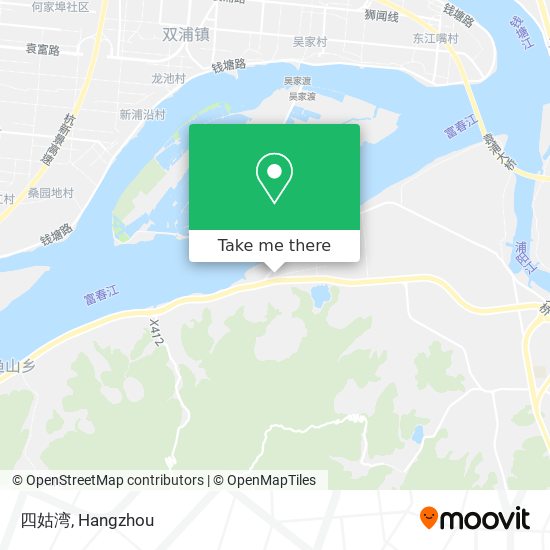 四姑湾 map