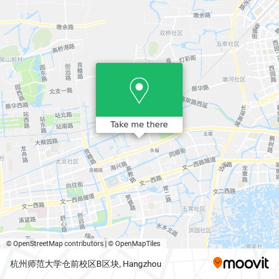 杭州师范大学仓前校区B区块 map