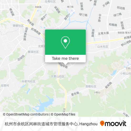 杭州市余杭区闲林街道城市管理服务中心 map