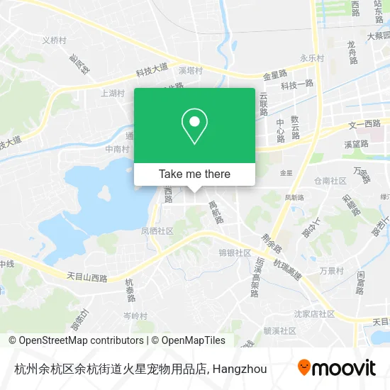 杭州余杭区余杭街道火星宠物用品店 map