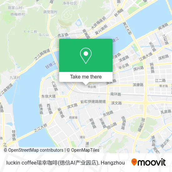luckin coffee瑞幸咖啡(德信AI产业园店) map