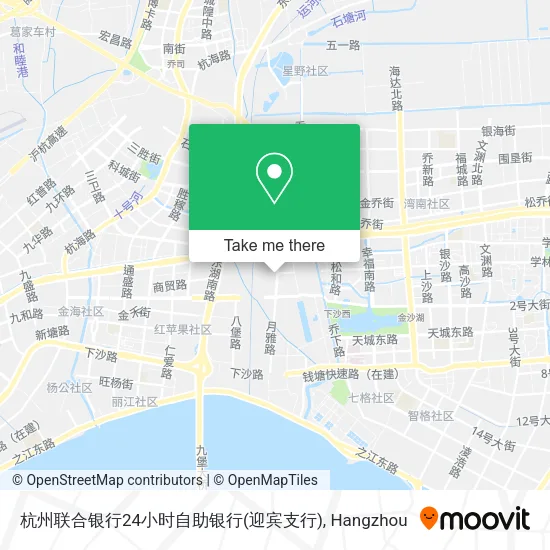 杭州联合银行24小时自助银行(迎宾支行) map
