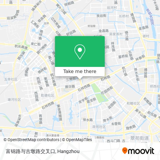 富锦路与古墩路交叉口 map