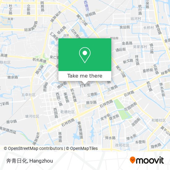 奔青日化 map