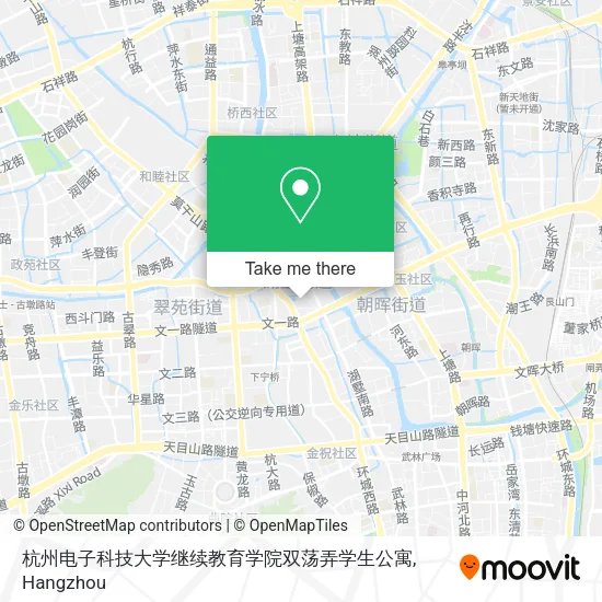 杭州电子科技大学继续教育学院双荡弄学生公寓 map