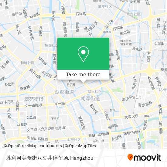 胜利河美食街八丈井停车场 map