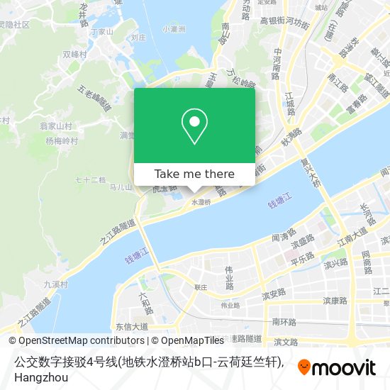公交数字接驳4号线(地铁水澄桥站b口-云荷廷竺轩) map