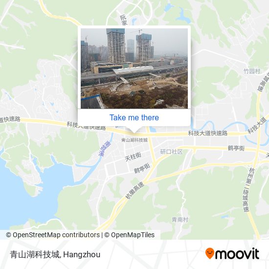 青山湖科技城 map