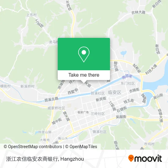 浙江农信临安农商银行 map
