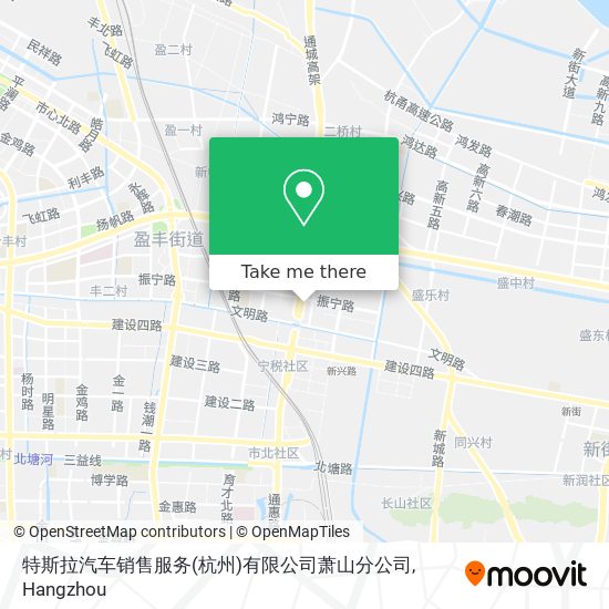 特斯拉汽车销售服务(杭州)有限公司萧山分公司 map