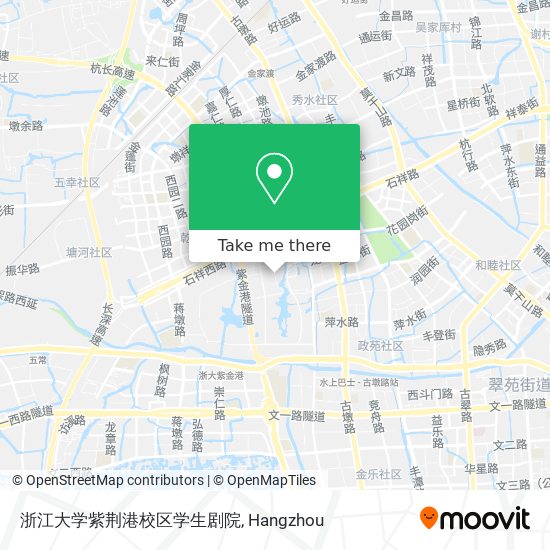 浙江大学紫荆港校区学生剧院 map