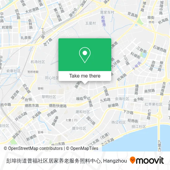 彭埠街道普福社区居家养老服务照料中心 map