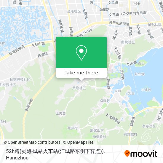 52h路(灵隐-城站火车站(江城路东侧下客点)) map