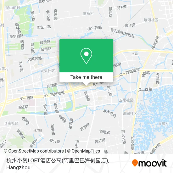 杭州小资LOFT酒店公寓(阿里巴巴海创园店) map