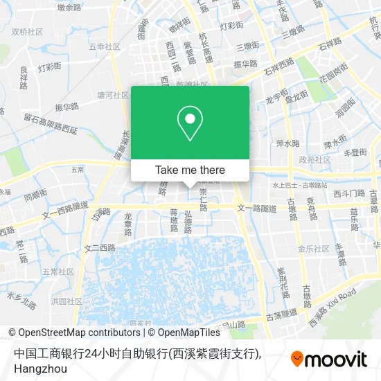 中国工商银行24小时自助银行(西溪紫霞街支行) map