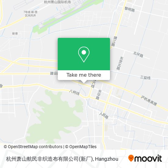 杭州萧山航民非织造布有限公司(新厂) map