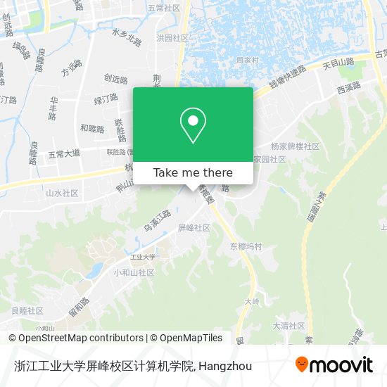 浙江工业大学屏峰校区计算机学院 map