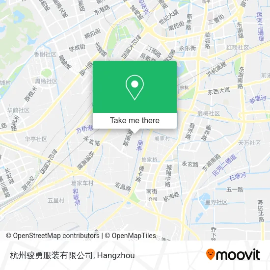 杭州骏勇服装有限公司 map