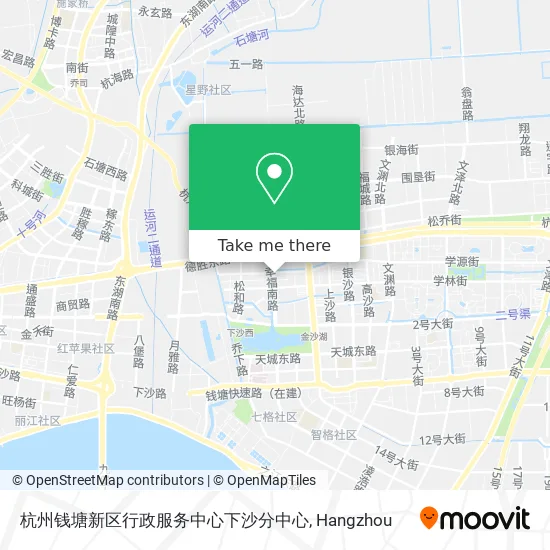 杭州钱塘新区行政服务中心下沙分中心 map