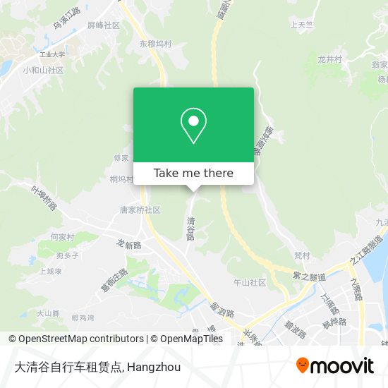 大清谷自行车租赁点 map