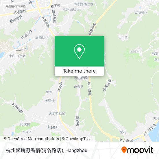 杭州紫瑰源民宿(清谷路店) map