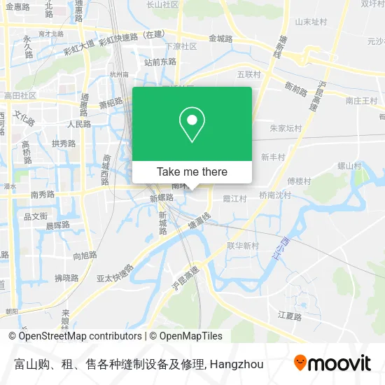 富山购、租、售各种缝制设备及修理 map
