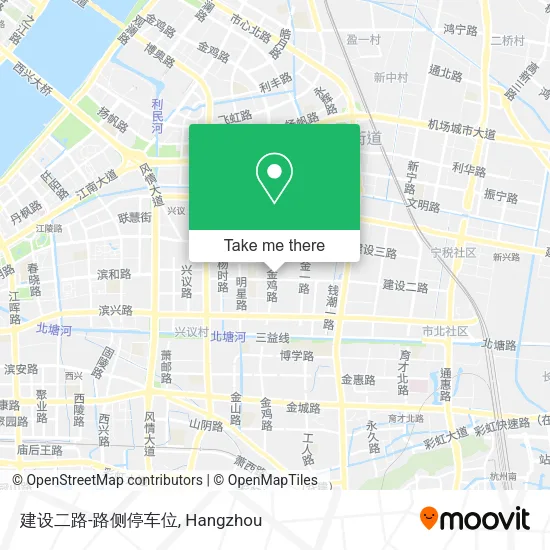 建设二路-路侧停车位 map