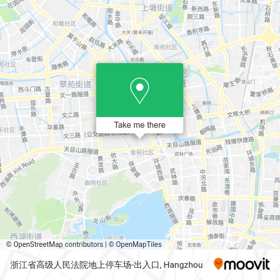浙江省高级人民法院地上停车场-出入口 map