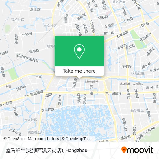 盒马鲜生(龙湖西溪天街店) map