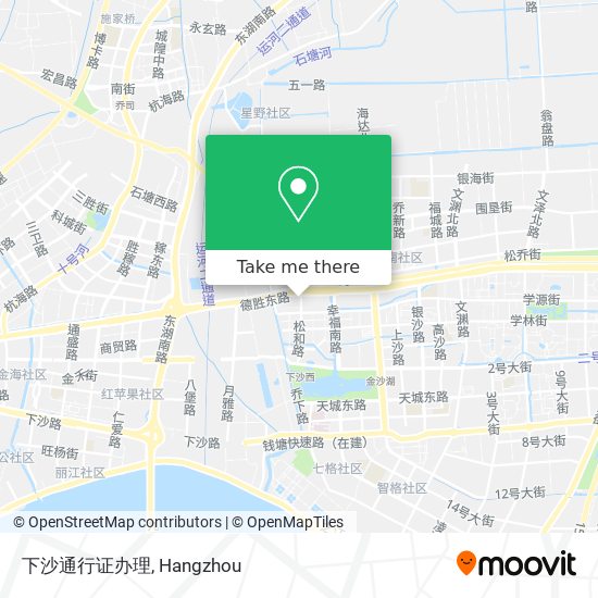 下沙通行证办理 map