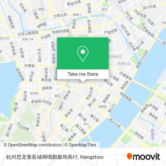杭州昆龙童装城啊哦鹅服饰商行 map