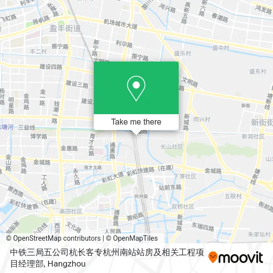 中铁三局五公司杭长客专杭州南站站房及相关工程项目经理部 map