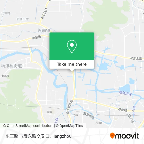 东三路与后东路交叉口 map
