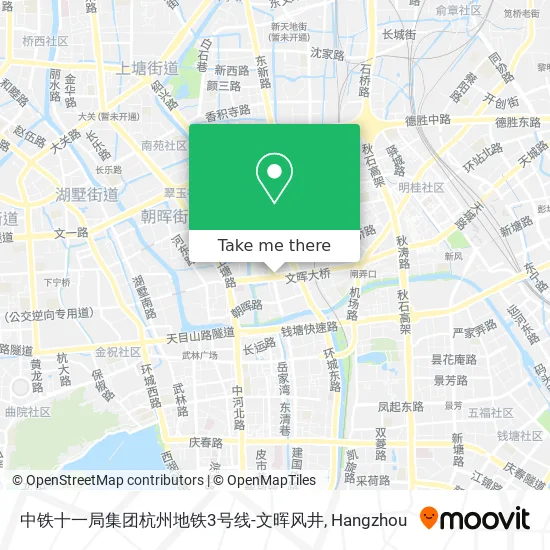 中铁十一局集团杭州地铁3号线-文晖风井 map