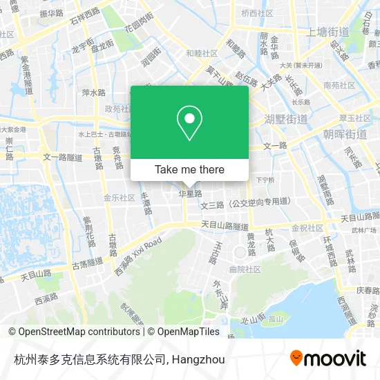 杭州泰多克信息系统有限公司 map