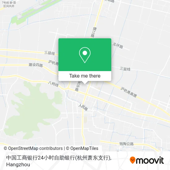中国工商银行24小时自助银行(杭州萧东支行) map