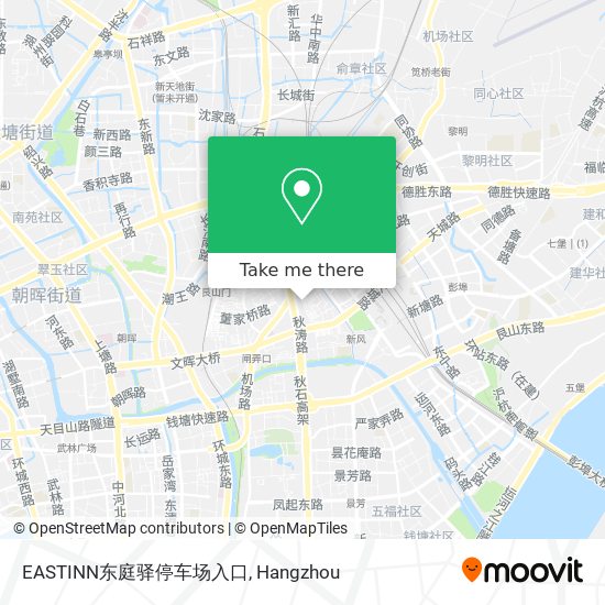 EASTINN东庭驿停车场入口 map