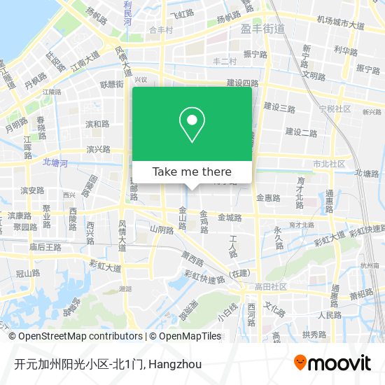 开元加州阳光小区-北1门 map