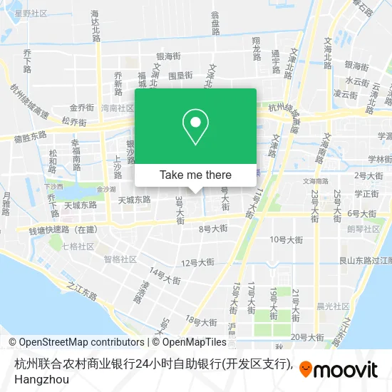 杭州联合农村商业银行24小时自助银行(开发区支行) map