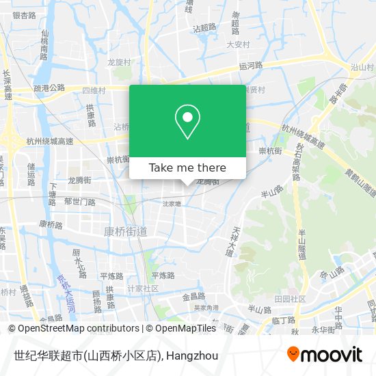 世纪华联超市(山西桥小区店) map