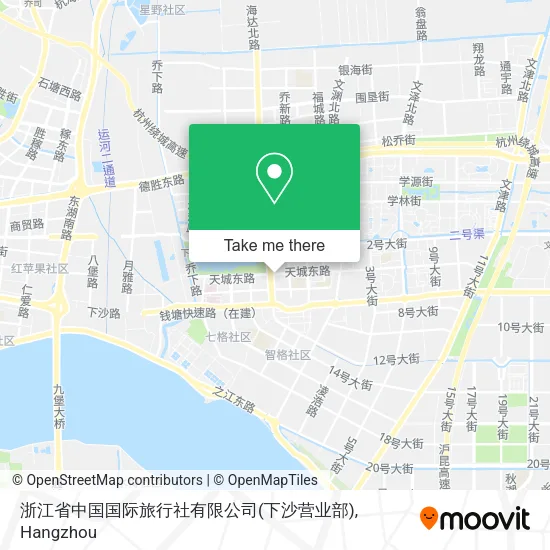 浙江省中国国际旅行社有限公司(下沙营业部) map