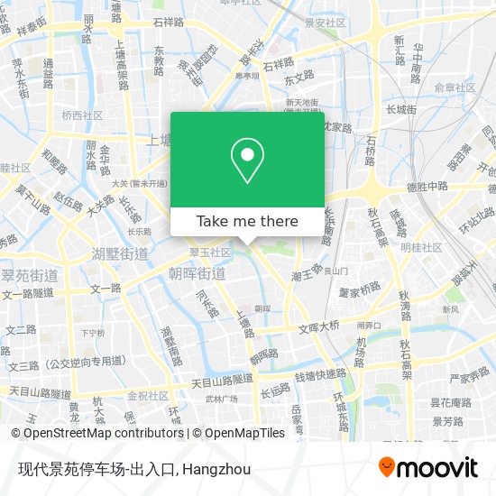 现代景苑停车场-出入口 map