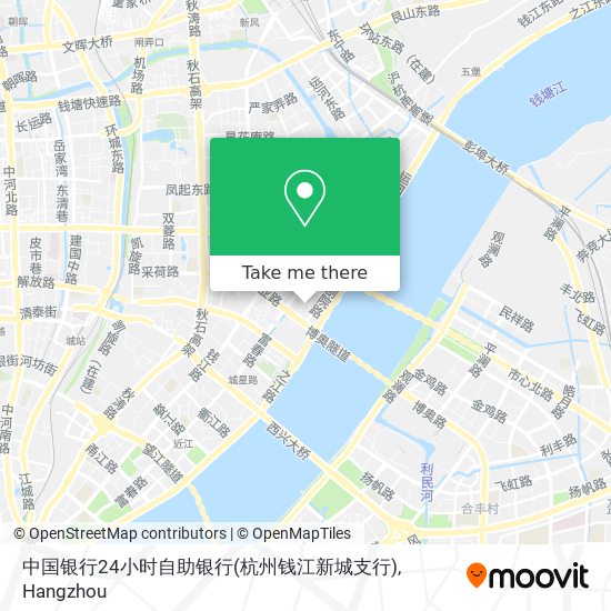 中国银行24小时自助银行(杭州钱江新城支行) map