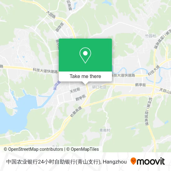 中国农业银行24小时自助银行(青山支行) map