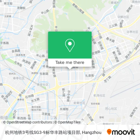 杭州地铁3号线SG3-9标华丰路站项目部 map