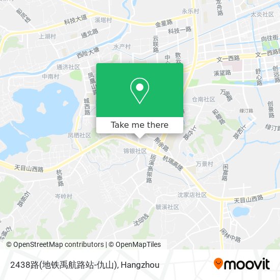 2438路(地铁禹航路站-仇山) map