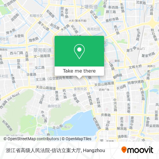 浙江省高级人民法院-信访立案大厅 map