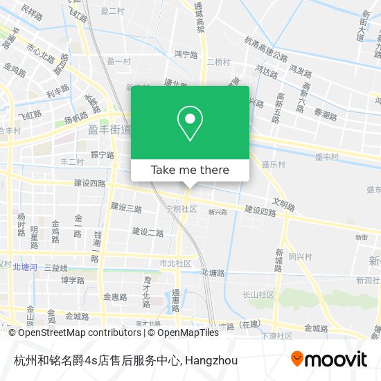 杭州和铭名爵4s店售后服务中心 map