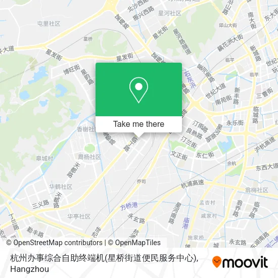 杭州办事综合自助终端机(星桥街道便民服务中心) map